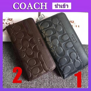 กระเป๋าสตางค์ Coach แท้ F74999 กระเป๋าสตางค์ผู้ชาย / กระเป๋าเงิน / กระเป๋าตัง / กระเป๋าสตางค์ซิป / กระเป๋าสตางค์ยาว