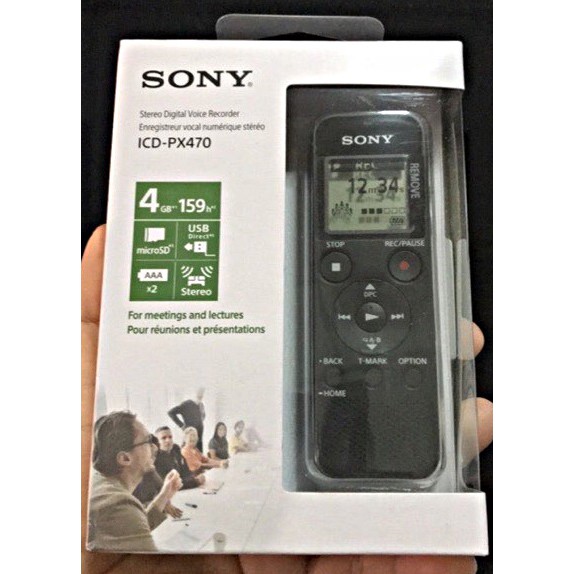ภาพสินค้าเครื่องอัดเสียง Sony ICD-PX470 ของใหม่ ประกันศูนย์ไทย SONY 1ปี จากร้าน jonezeerrangsit บน Shopee ภาพที่ 1