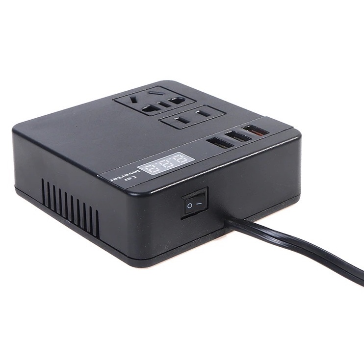 150w-อินเวอเตอร์-ติดรถยนต์-ขนาดพกพา-แปลงไฟรถเป็นไฟบ้าน-car-power-inverter-converter-12-24v-dc-to-ac-220v-fast-charge