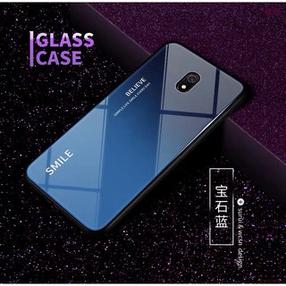[ส่งจากไทย] Case Xiaomi Redmi8A เคสกระจกสองสี เคสกันกระแทก ขอบนิ่ม เคสกระจกไล่สี สินค้าใหม่