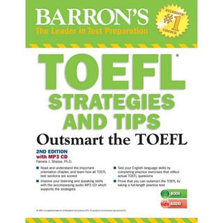 DKTODAY หนังสือ BARRONS TOEFL STRATEGIES AND TIPS WITH MP3 CD 2ED.