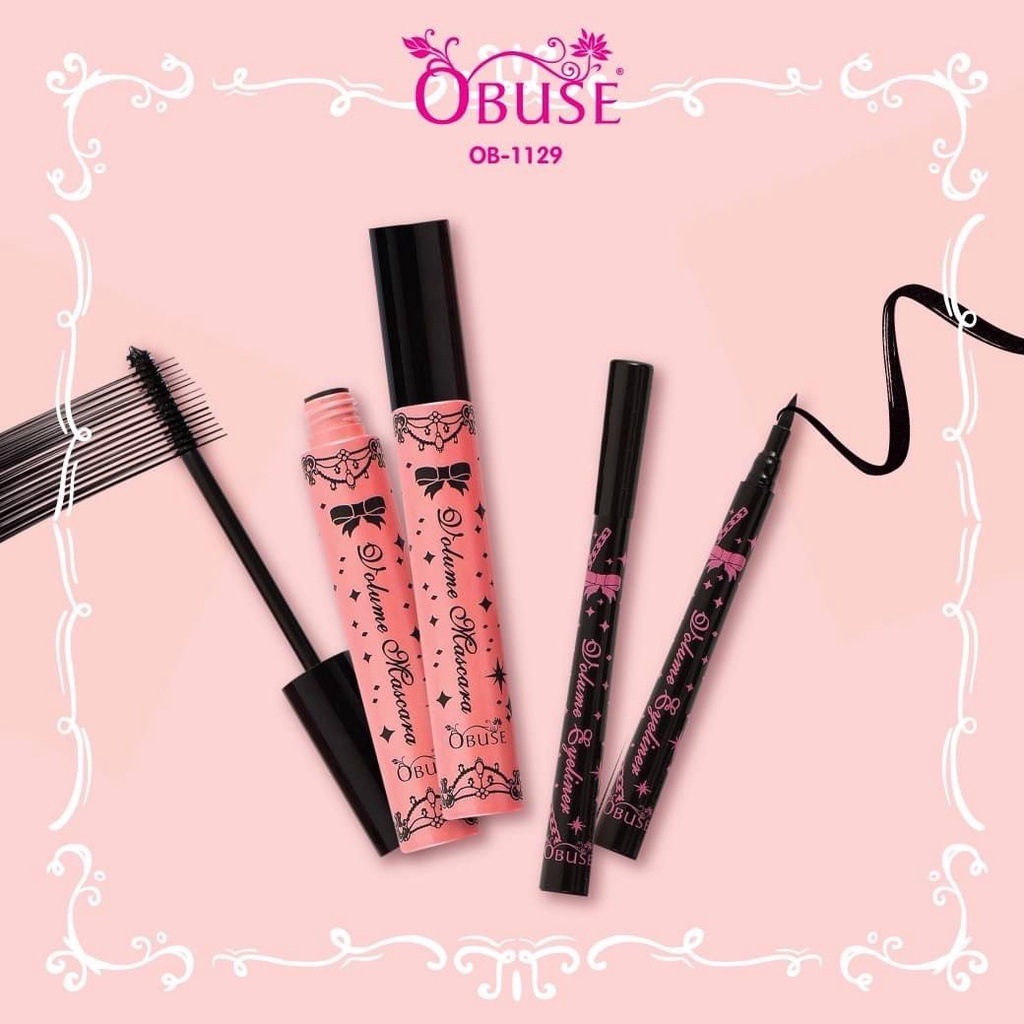 ob-1129-obuse-eyeliner-amp-mascara-โอบิวซ์-อายไลเนอร์และมาสคาร่า-อายไลเนอร์ชนิดน้ำ-แห้งเร็ว