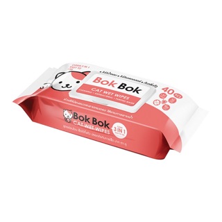 Bok Bok [Bokbok (Cat)] - ผ้าเปียก กระดาษเปียกทำความสะอาด สำหรับแมว สูตรอ่อนโยน