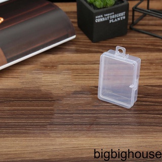 [Biho] Portable Transparent Jewelry Box Mini Pills Parts Nails Screws Organizer Sealed Storage Case