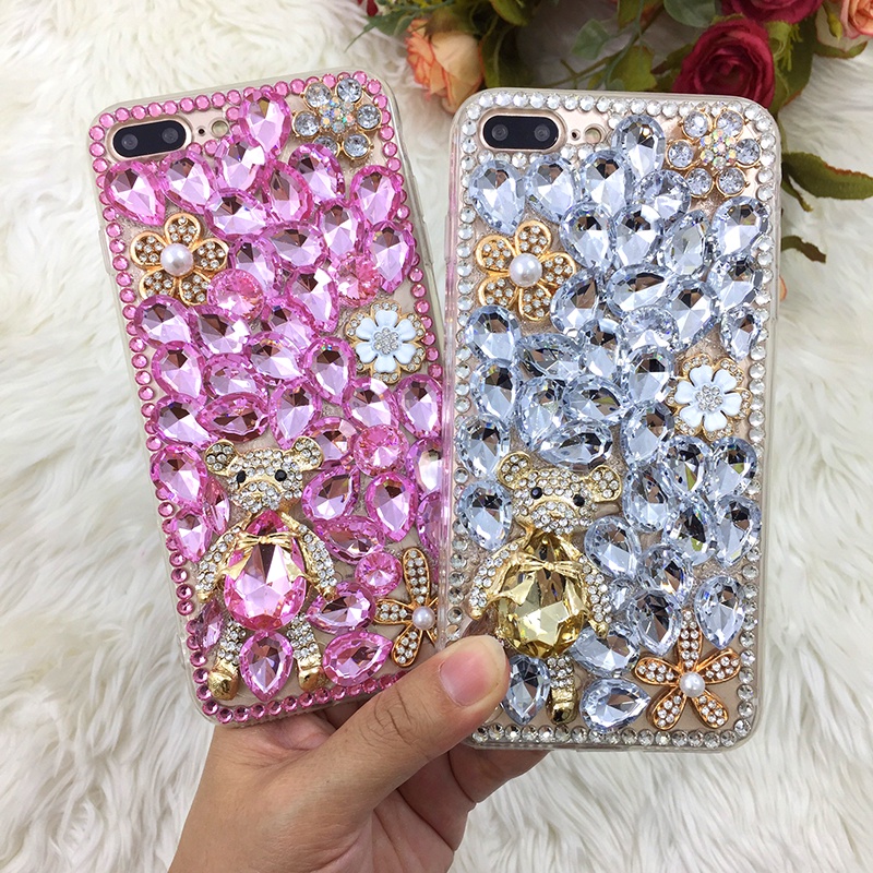 พร้อมส่งจากไทย-samsung-j4-samsung-ตระกูลa-เคสคริสตัล-เคสแฟชั่น-เคสมือถือ-หรูหรา-เคสติดเพชร-เคสฟรุ้งฟริ้ง-เคสหมี