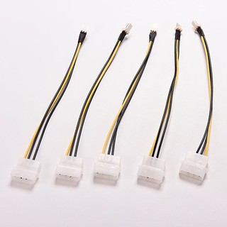 5 ชิ้น 4-pin โมเล็กซ์ / IDE เพื่อ 3-Pin CPU กรณีพัดลมตัวเชื่อมต่อสายเคเบิล Adapter 20 ซม