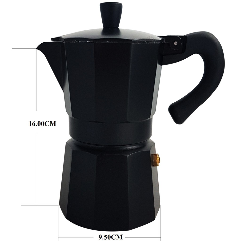 ราคาและรีวิวby Scanproducts หม้อต้มกาแฟสด Moka pot ขนาด 6 ถ้วย/300ml. สีดำ รุ่น By Scanproducts Moka Pot 6cup Premium Black