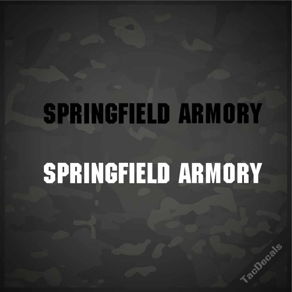 ราคาและรีวิวสติกเกอร์ติดกล่องปืน Springfield Armory สติกเกอร์ติดรถยนต์ กล่องปืน กว้าง15/20cm