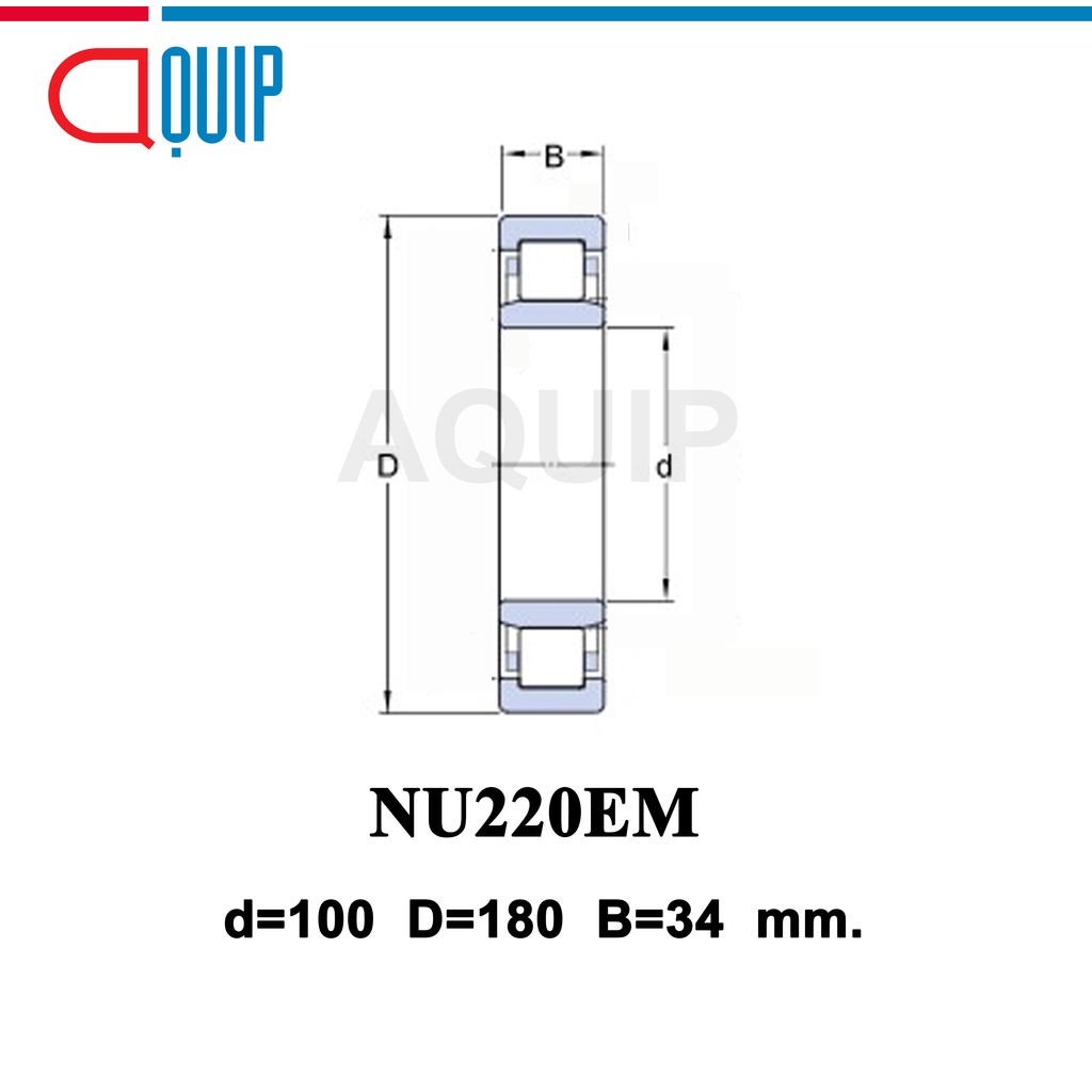 nu220em-ubc-ตลับลูกปืนเม็ดทรงกระบอก-nu220-em-cylindrical-roller-bearings-nu-220-em