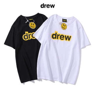 Drew House justin bieber drew letter print couple cotton short-sleeved T-shirt