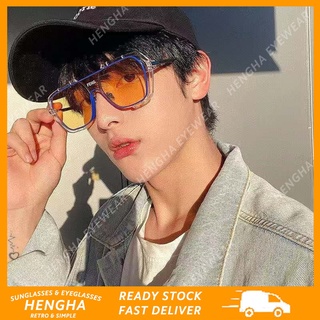 ภาพหน้าปกสินค้า[HENGHA] แว่นตากันแดด สไตล์เกาหลี ขนาดใหญ่ สําหรับผู้หญิง / ผู้ชาย ที่เกี่ยวข้อง