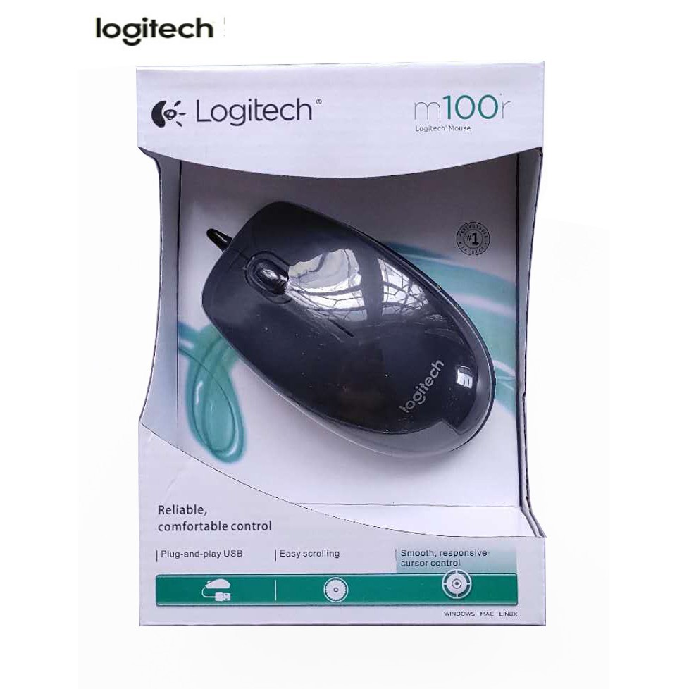 ภาพหน้าปกสินค้าเมาส์มีสาย Logitech เมาส์ USB Mouse รุ่น M100r (สีดำ) จากร้าน mpyodpet บน Shopee