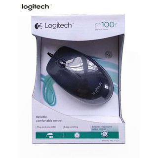 ภาพขนาดย่อของภาพหน้าปกสินค้าเมาส์มีสาย Logitech เมาส์ USB Mouse รุ่น M100r (สีดำ) จากร้าน mpyodpet บน Shopee