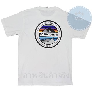 เสื้อยืดโอเวอร์ไซส์⭐ patagonia ⭐ NEW เสื้อยืด คอกลม แขนสั้น แฟชั่น patagonia ภูเขา พาตาโกเนีย ปาตาโกเนีย built to endure