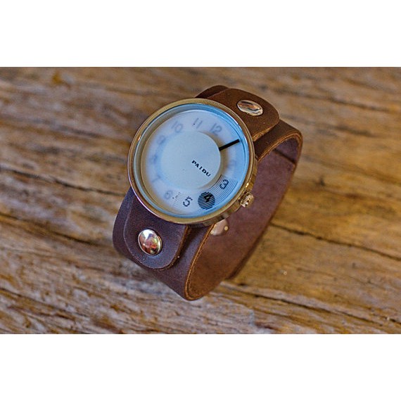 นาฬิกาหนังแท้-handmade-leather-watch