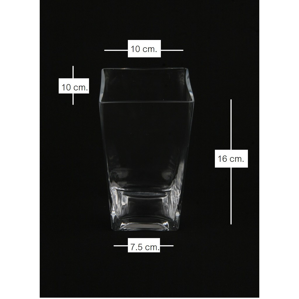 แจกันดอกไม้-แจกันสี่เหลี่ยมสไตล์โมเดิร์น-โหลแก้วสี่เหลี่ยม
