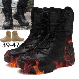 สินค้า army boots ขายด่วนซิปรองเท้าทหารหนังรองเท้ายุทธวิธีกันน้ำรองเท้ากองทัพ 39-47