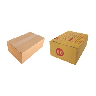 (แพ็ค 10 ใบ) กล่องพัสดุ กล่องไปรษณีย์ เบอร์ 00 แบบพิมพ์ / ไม่พิมพ์ Parcel box 📦