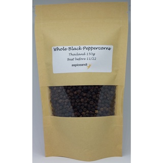 ขา้ วโพดพริกไทยดำ จาก ประเทศ ไทย  Pepper Black Pepper Thai Black Peppercorns 150g Bag Aspiceandi