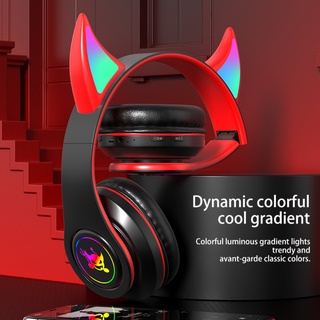 สินค้า หูฟังระเบิด Bluetooth ไร้สาย SY39 Devil Luminous หูฟังคอมพิวเตอร์สากลและโทรศัพท์มือถือ FUTURE -TH