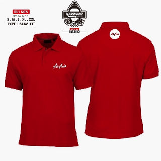 เสื้อโปโลแขนสั้น พิมพ์ลายโลโก้ Air Asia Karimake สําหรับผู้ชาย