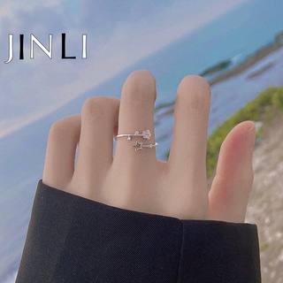 ภาพหน้าปกสินค้าJINLI Fashion Women Jewelry Alloy Silver Rhinestone Hollow Star Finger Ring ที่เกี่ยวข้อง