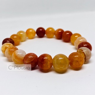 Crackle Agate  กำไลหินอาเกตเกล็ดมังกร 8,10,12,14 mm