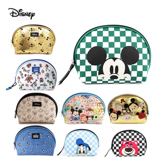 กระเป๋าเครื่องสําอาง หนัง PU กันน้ํา อเนกประสงค์ ลาย Disney Mickey Mouse ของแท้ แฟชั่นสําหรับสตรี