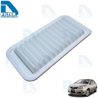 กรองอากาศ Toyota โตโยต้า Vios วีออส 2002-2006 By D Filter (ไส้กรองอากาศ) (DA184)