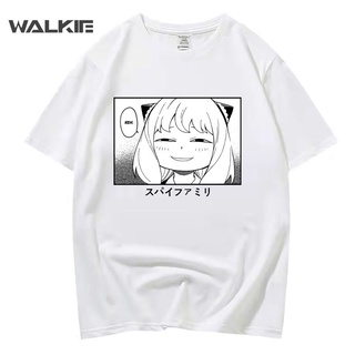 Walkie เสื้อยืดแขนสั้น พิมพ์ลายการ์ตูนอนิเมะ Spy X Family Anya สไตล์ญี่ปุ่น ฮาราจูกุ แฟชั่นฤดูร้อน สําหรับผู้หญิง และผู้