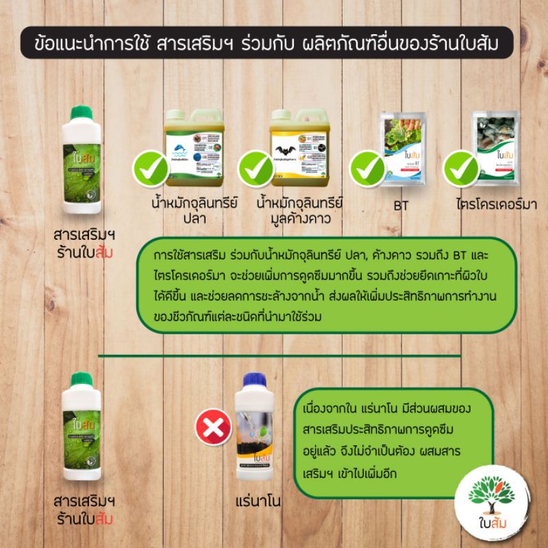 สารจับใบ-สารเสริมประสิทธิภาพ-ร้านใบส้ม