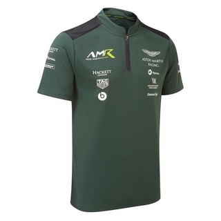 เสื้อโปโลแขนสั้น แบบแห้งเร็ว ลาย Aston Martin สําหรับผู้ชาย