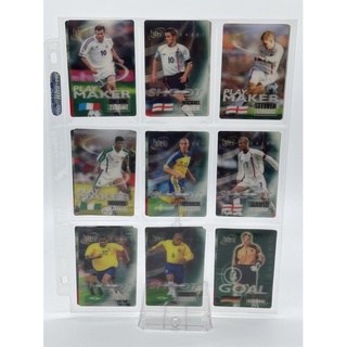 การ์ด FUTERA แบบ 3 มิติ ของปี 2002 (FUTERA WORLD STARS 3D FOOTBALL CARDS 2002)ครบชุดคะ