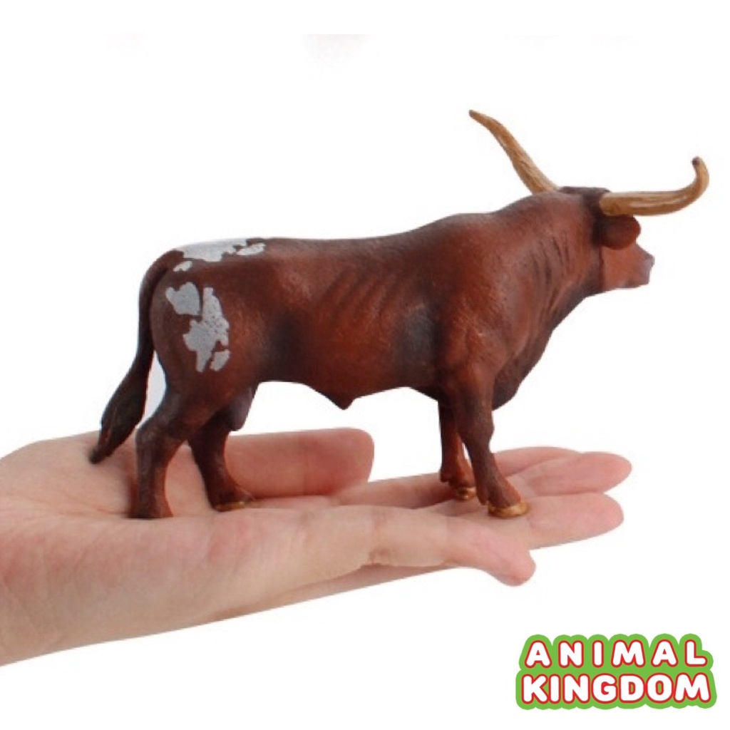 animal-kingdom-โมเดลสัตว์-วัวเขายาว-แดง-ขนาด-15-00-cm-จากหาดใหญ่