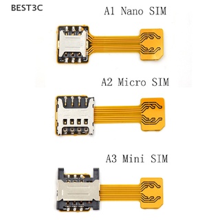 Best3c ไฮบริด คู่ ไมโครนาโน ซิมการ์ด อะแดปเตอร์แปลง ขยาย ช่อง SD Android