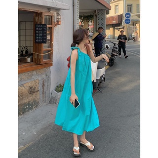 พร้อมส่ง 🌎 blue bubble dress C2581 เดรสยาวยาวปาดไหล่ เดรสยาวปาดไหล่