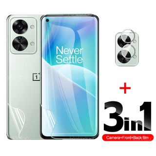 3 in 1 ฟิล์มไฮโดรเจลกันรอยหน้าจอ และเลนส์กล้อง สําหรับ OnePlus nord 2T ce 2 5G OnePlus nord ce 2 Lite 5G Nord2 5G