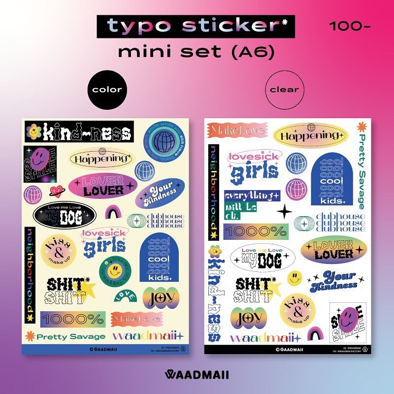 Typo Mini Set #SizeA6 (2 sheet) | Shopee Thailand