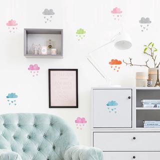 【Zooyoo】สติ๊กเกอร์ติดผนัง  ins watercolor rain cloud decoration wall stickers