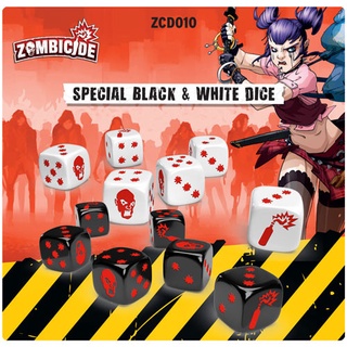 Zombicide (2nd Edition): Special Black &amp; White Dice [BoardGame]