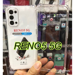 ***รุ่นใหม่ล่าสุด***พร้อมส่งในไทย***เคสใสกันกระแทกคลุมกล้อง For​ Oppo Reno5(5G) Reno5Pro(5G)
