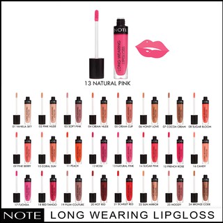 NOTE COSMETICS LONG WEARING LIPGLOSS 13 NATURAL PINK