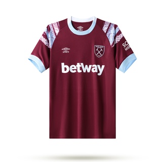 West Ham United Home Fan เสื้อเชิ้ตลําลอง ใส่สบาย คุณภาพสูง เหมาะกับการเล่นฟุตบอล