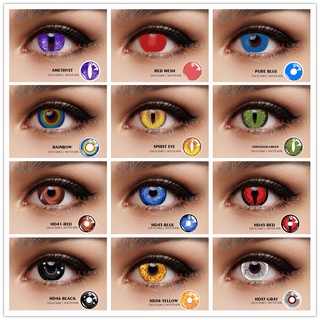 Eyeshare คอนแทคเลนส์คอสเพลย์ ลายการ์ตูนอนิเมะฮาโลวีน 1 คู่ 2 ชิ้น