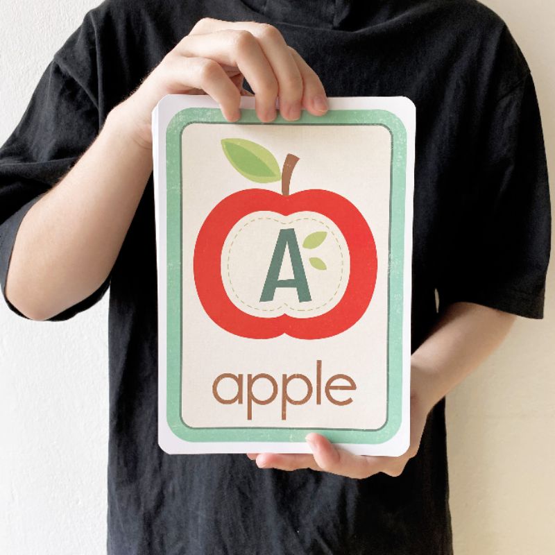 แฟลชการ์ด ABC ลายการ์ตูน Flash Card ABC card KP001 A-Z Vanda learning ...