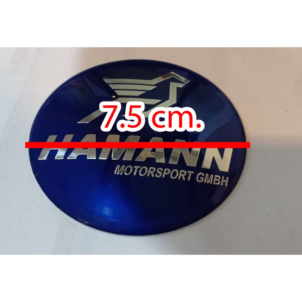 logo-โลโก้-ha-mann-motorsport-สีน้ำเงิน-สำหรับติดฝากระโปรง-bmw-ขนาด7-5ซม-1ชิ้น