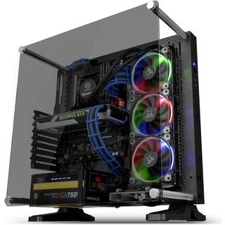 CASE (เคสกระจก) THERMALTAKE CORE P3 TEMPERED GLASS BLACK