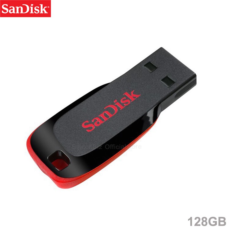 ภาพหน้าปกสินค้าSanDisk Flash Drive USB Drive Cruzer Blade 128GB (SDCZ50-128G-B35) แฟลชไดร์ฟ แฟลตไดร์ฟ แฟลดตไดซ์ อุปกรณ์จัดเก็บข้อมูล