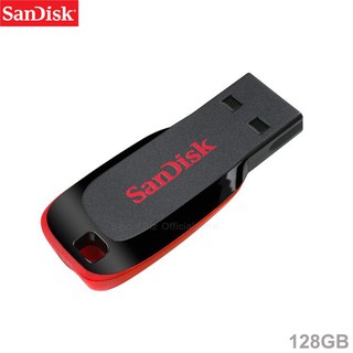 สินค้า SanDisk Flash Drive USB Drive Cruzer Blade 128GB (SDCZ50-128G-B35) แฟลชไดร์ฟ แฟลตไดร์ฟ แฟลดตไดซ์ อุปกรณ์จัดเก็บข้อมูล