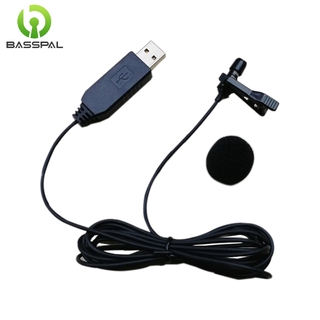 Basspal 2m Usb ไมโครโฟนแบบพกพาขนาดเล็กสําหรับบันทึกเสียง / เกม